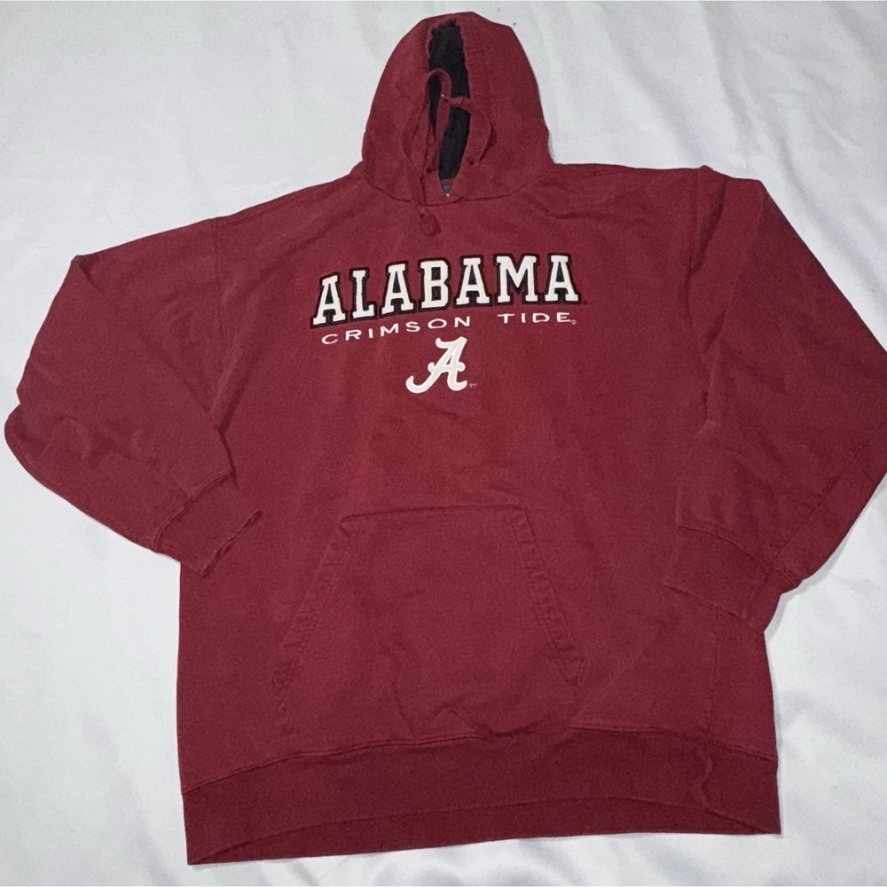 Alabama Crimson Tide Hoodie Old Varsity‎ Unisex Size Large, Front Double Pocket